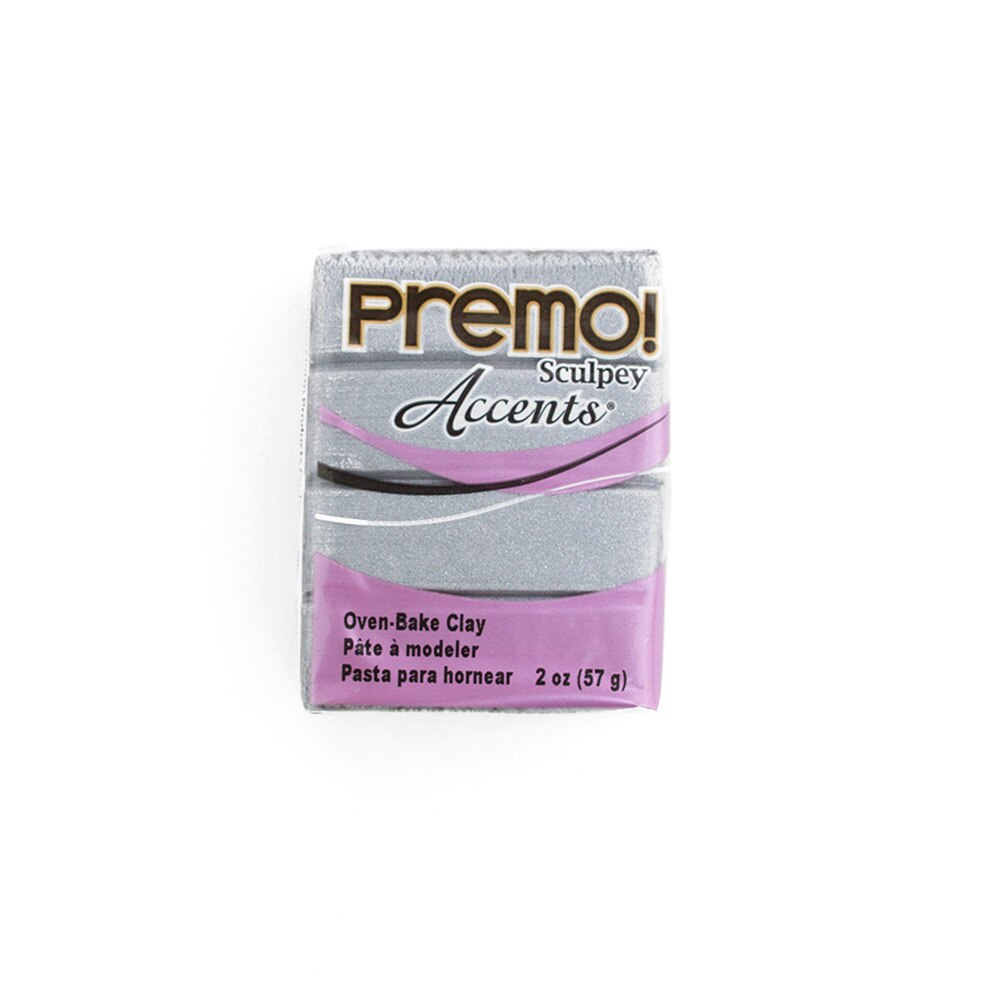 Polyform, Premo Sculpey, Oven Bake, Model Clay, 2oz, Silver